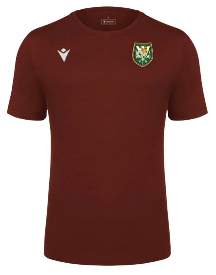 Macron T-shirt boost eco bordeaux avec logo floqué | Image 1
