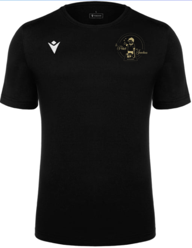 Macron Boost eco t-shirt noir avec logo floqué | Image 1
