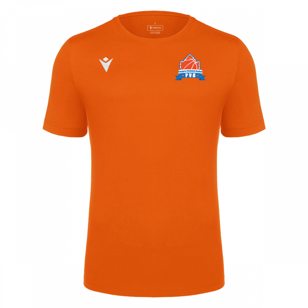 Macron Boost eco t-shirt orange, logo floqué | Image 1