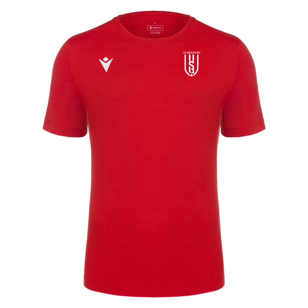 Macron T-shirt coton boost eco rouge logo sérigraphié | Image 1