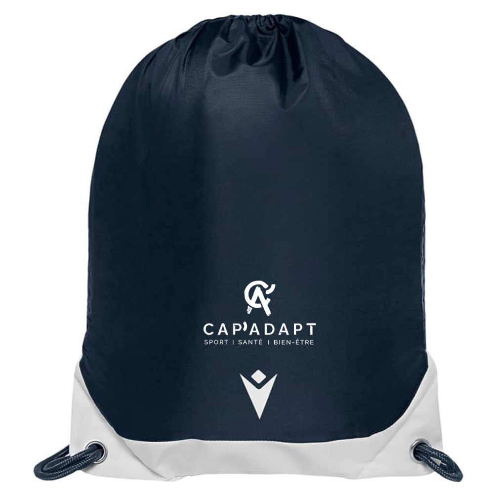 Macron Sac à cordelettes campus navy logo sérigraphié | Image 1