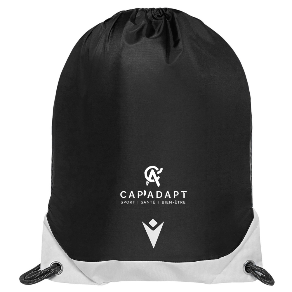 Macron Sac à cordelettes campus noir logo sérigraphié | Image 1