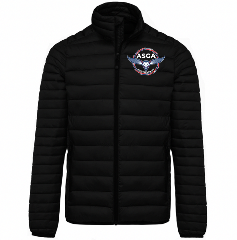 Macron Doudoune noire avec logo coeur et dos brodés | Image 1