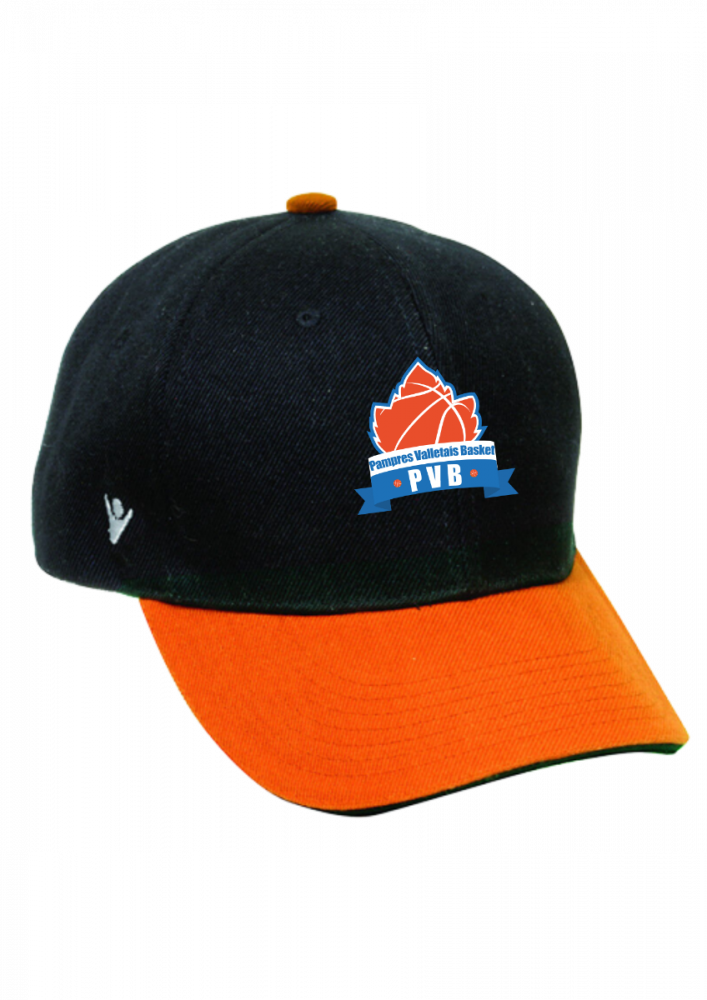 Macron Casquette pepper noir/orange, logo brodé | Image 1