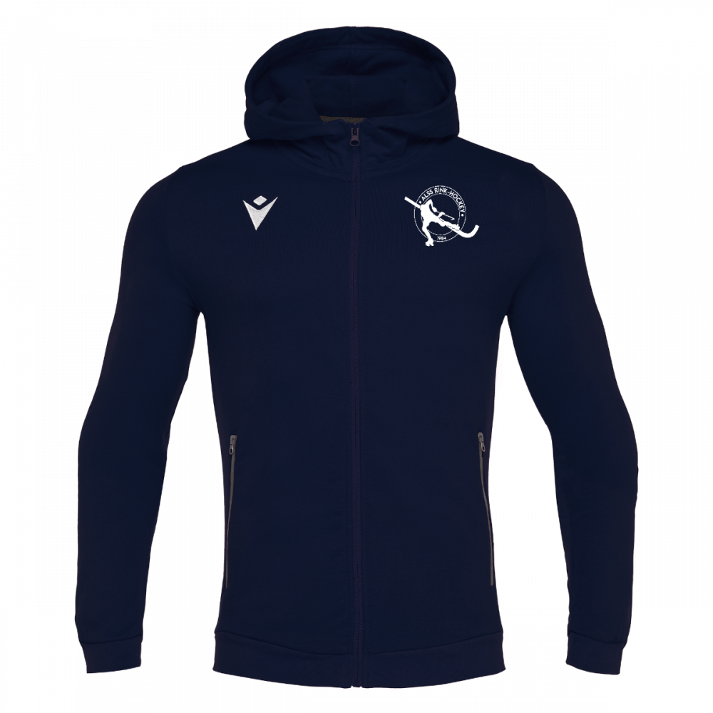 Macron Veste zippée coton cello navy logo brodé | Image 1