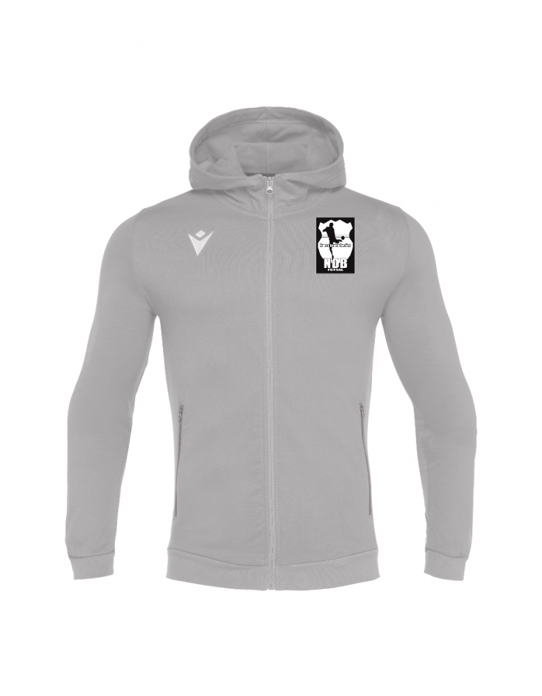 Macron Veste en coton cello grise logo brodé | Image 1