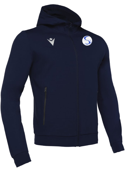 Macron Veste coton cello navy avec logo brodé | Image 1