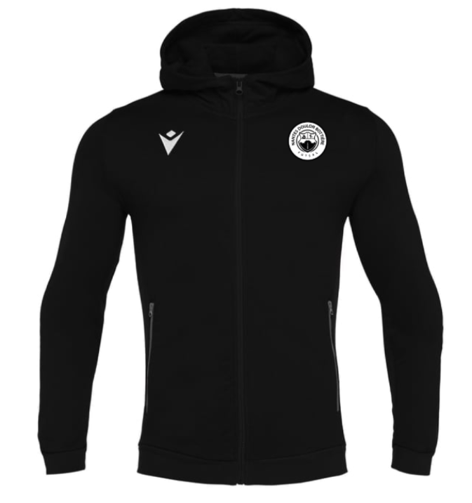 Macron Veste à capuche homme cello noir avec logo brodé | Image 1