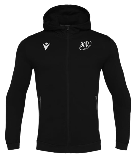 Macron Veste coton cello noire avec logo brodé | Image 1