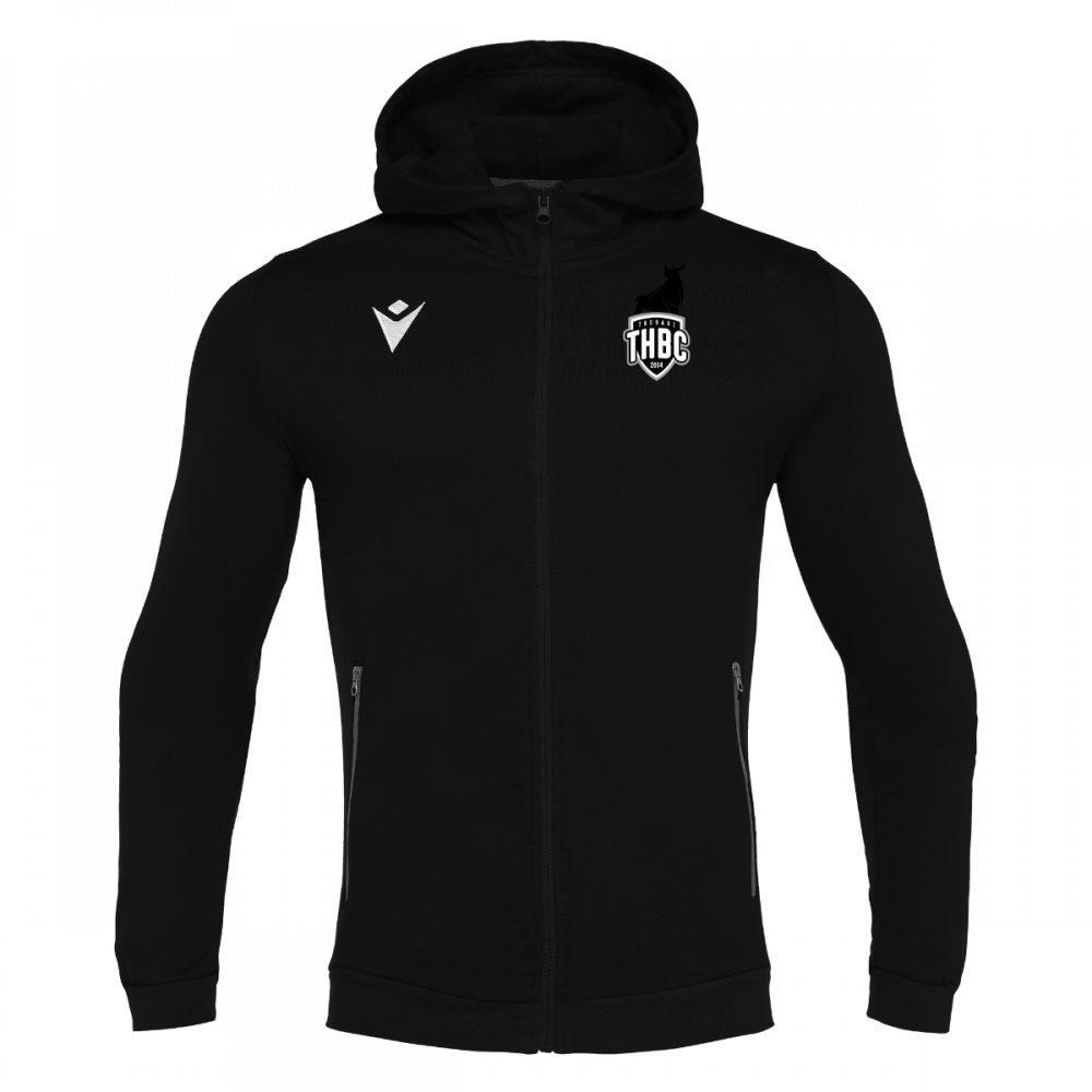 Macron Veste femme coton drum noire logo brodé | Image 1