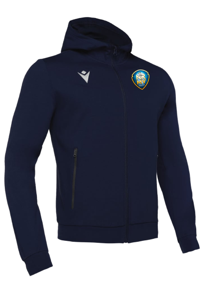 Macron Veste coton cello navy avec logo brodé | Image 1