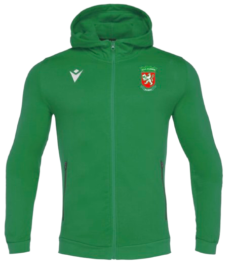 Macron Veste coton cello verte avec logo brodé | Image 1