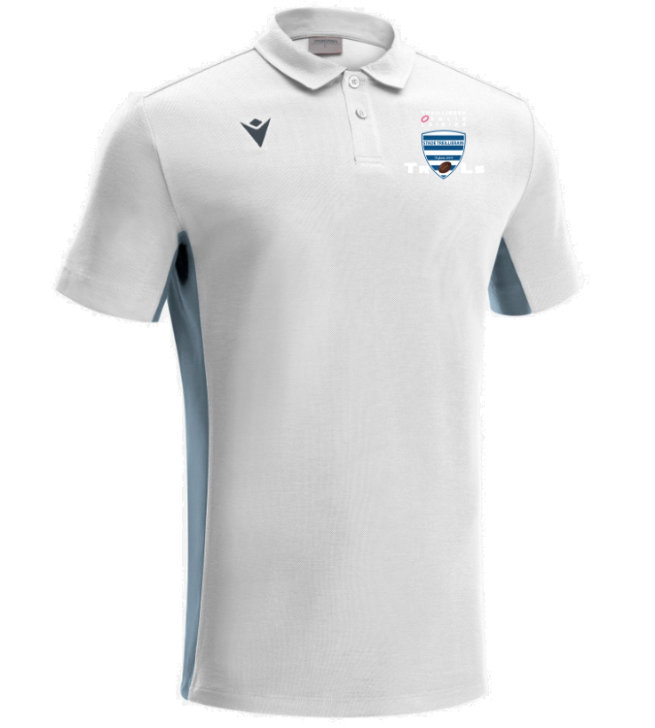 Macron Clarinet polo blanc avec logo brodé | Image 1