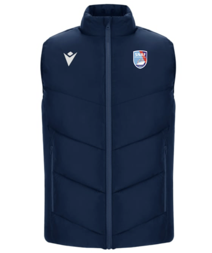 Macron Doudoune sans manches coldmire navy avec logo brodé | Image 1