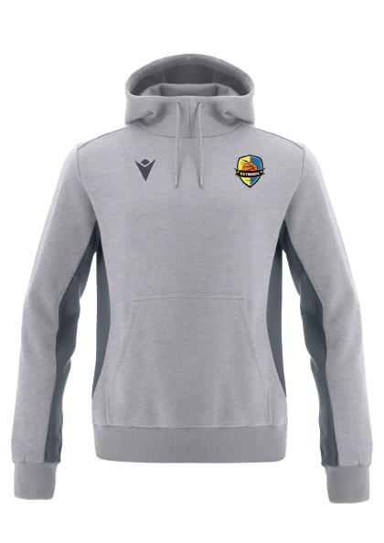 Macron Sweat épais dance gris avec logo brodé | Image 1