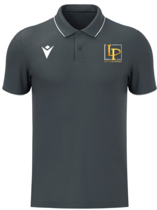 Macron Polo draco hero anthracite avec logo floqué | Image 1