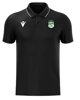 Macron Polo polyester draco hero noir, logo floqué | Image 1