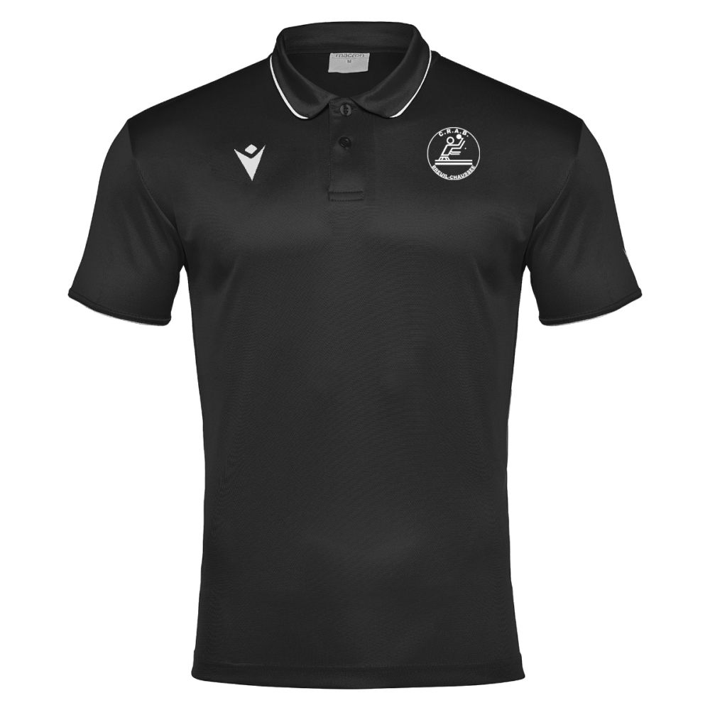 Macron Polo draco hero noir logo sérigraphié | Image 1