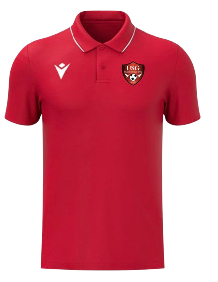Macron Polo draco hero rouge avec logo floqué | Image 1