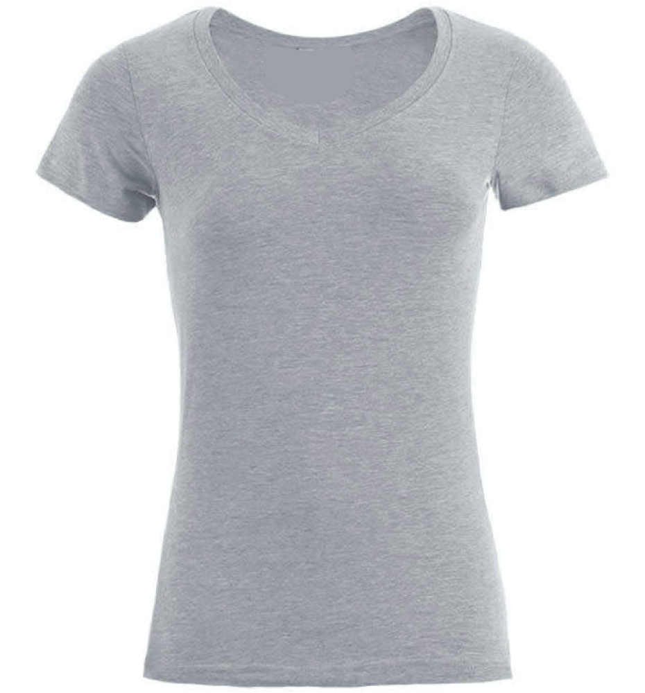 Macron Women slim fit v-neck-t-shirt gry | Bild 1