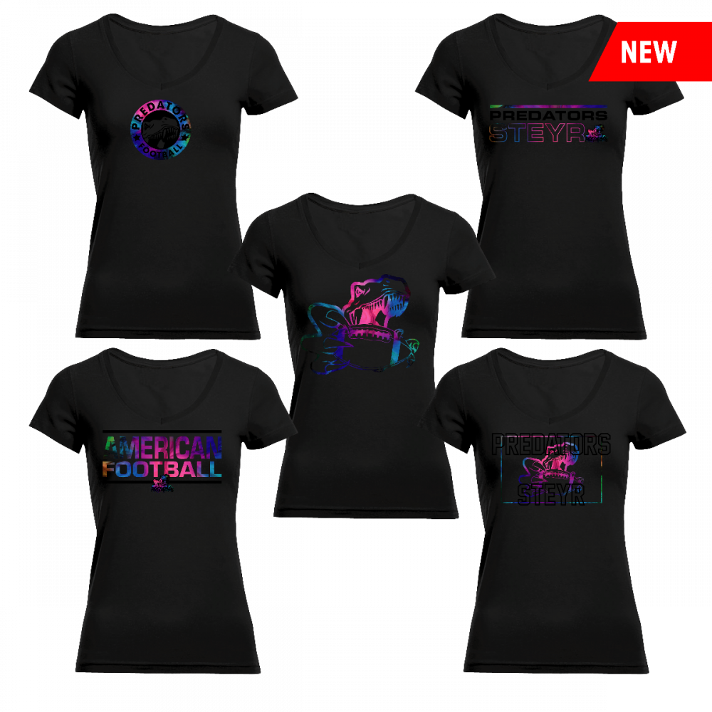 Macron Women slim fit v-neck-t-shirt blk | Bild 1