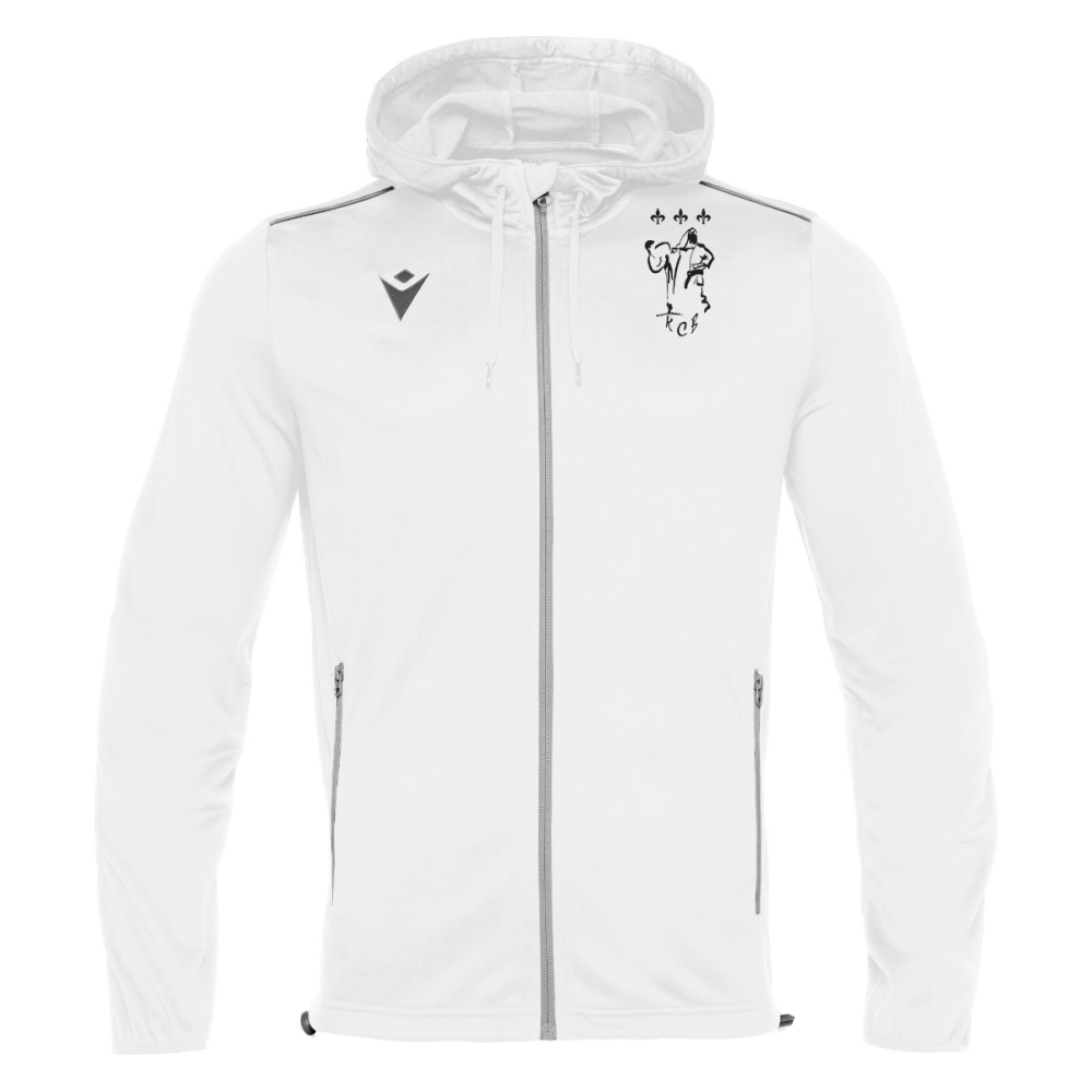 Macron Veste à capuche polyester freyr blanc logo sérigraphié | Image 1