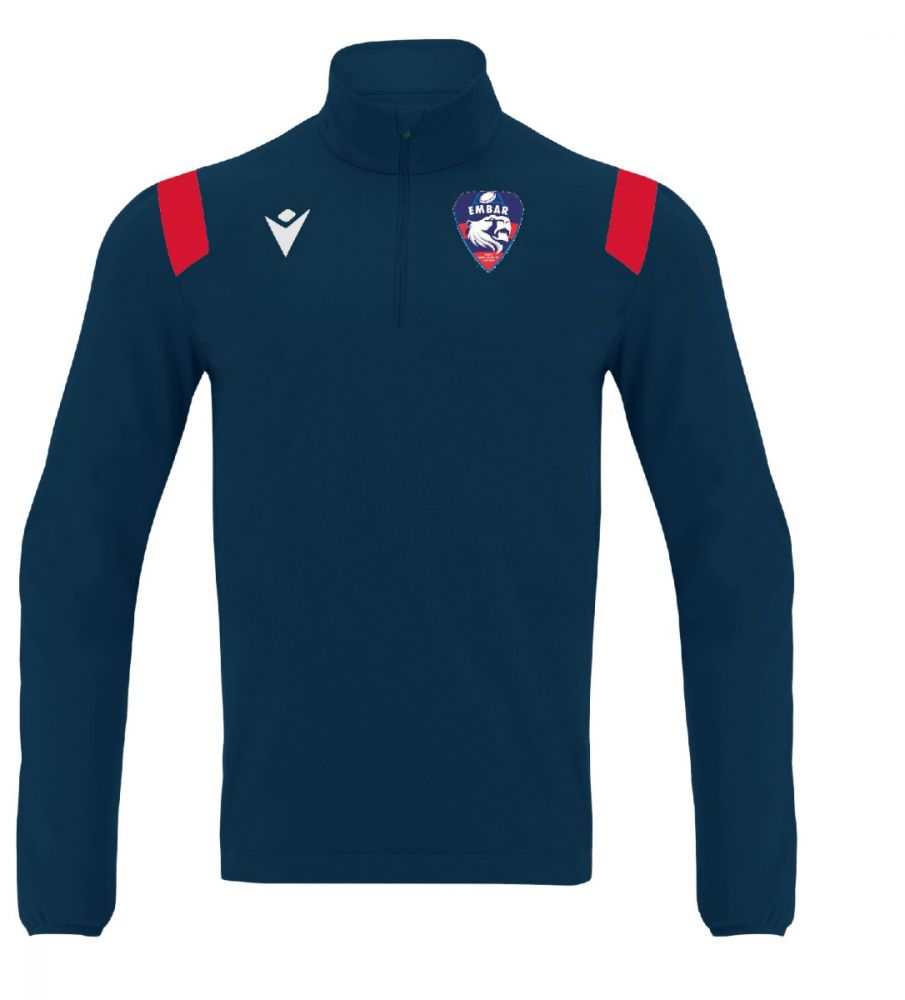 Macron Sweat gange bleu marine/rouge logo brodé | Image 1
