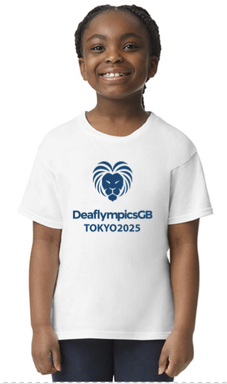 Macron Deaflympicsgb white supporters t-shirt child | Image 1