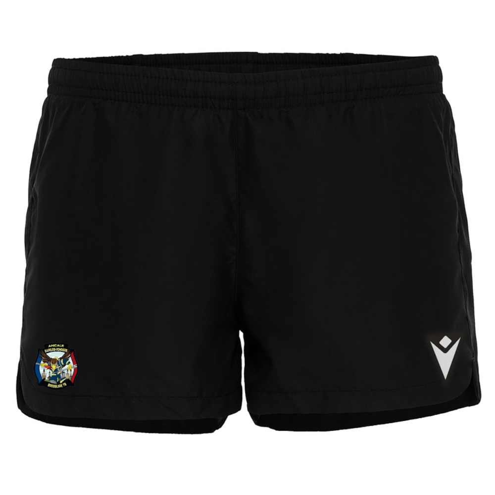 Macron Short femme hanna noir logo sérigraphié | Image 1