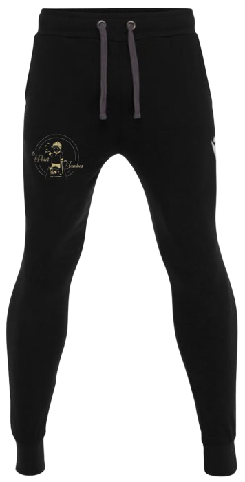 Macron Pantalon en coton harp noir avec logo brodé | Image 1