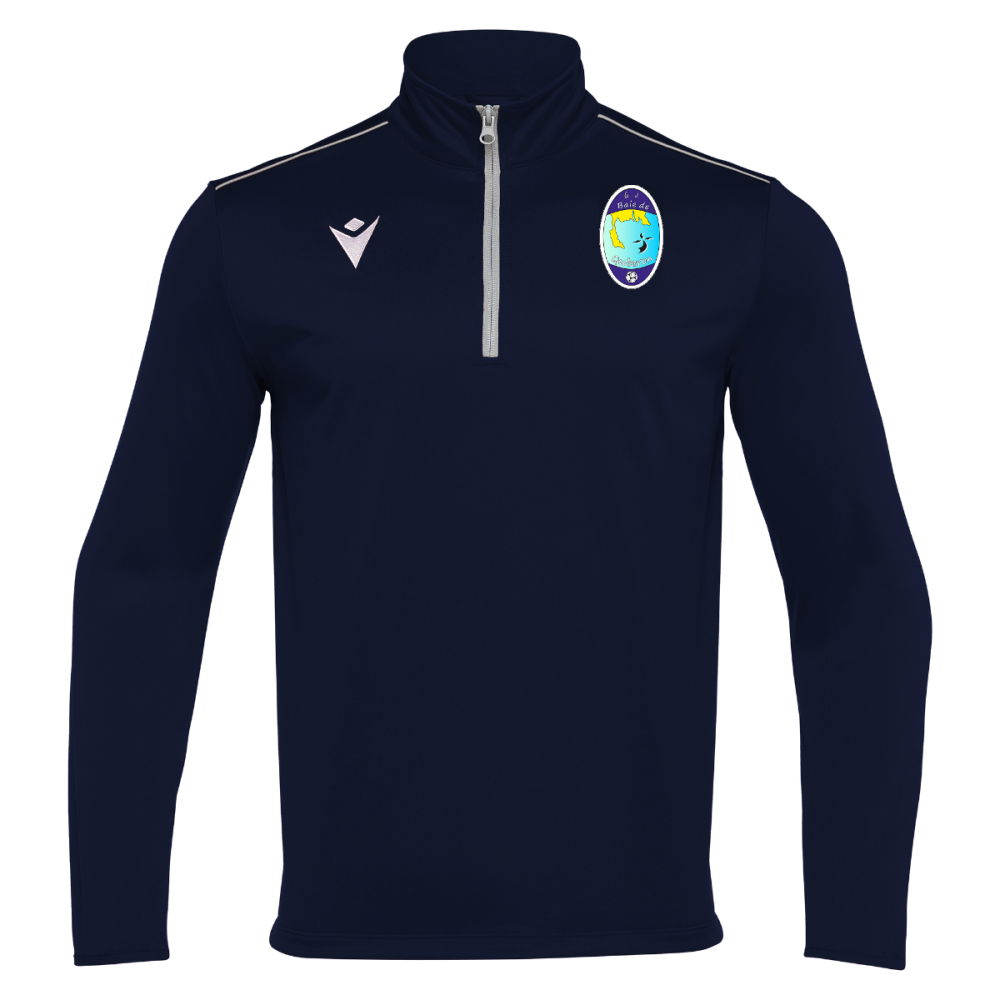 Macron 1/4 zip havel marine logo sérigraphié | Image 1