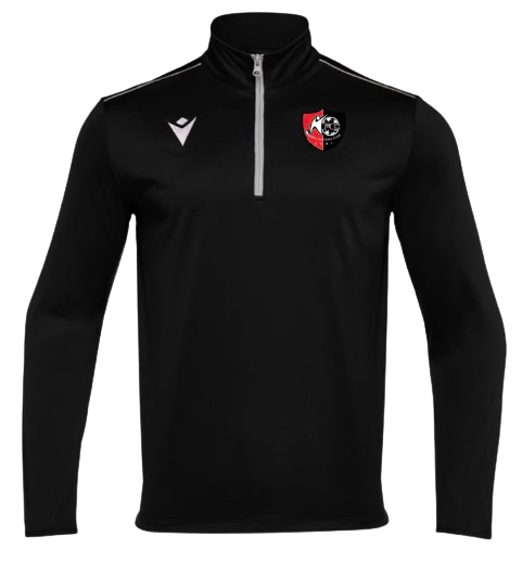 Macron Sweat 1/4 zip havel noir avec logo brodé | Image 1
