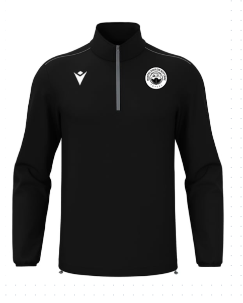 Macron Sweat 1/4 zip havel noir avec logo brodé | Image 1