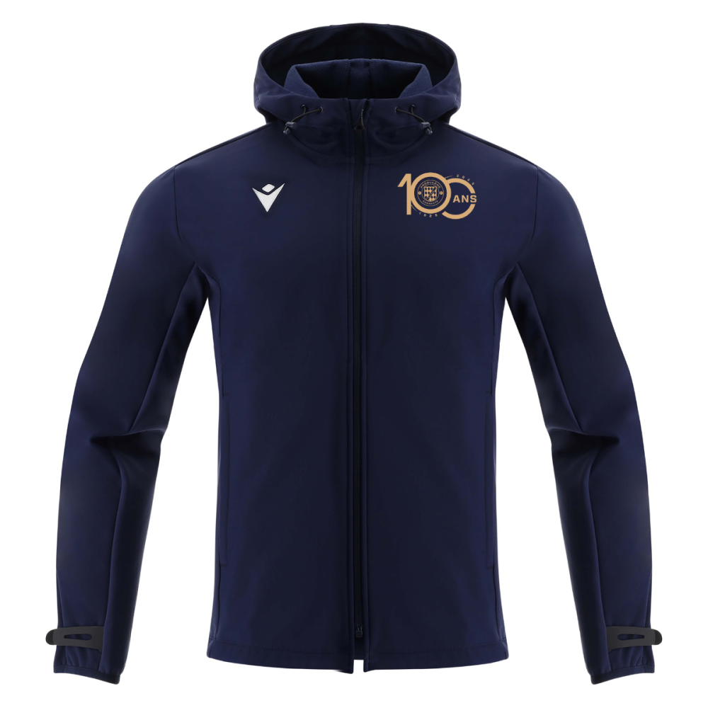 Macron Softshell avec capuche himalaya marine logo 100 ans s | Image 1