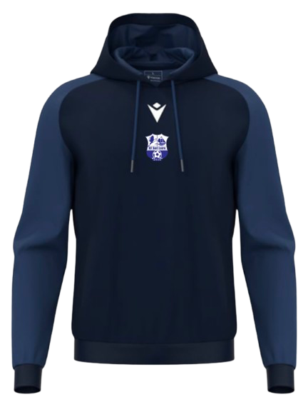 Macron Sweat capuche horn navy avec logo floqué | Image 1