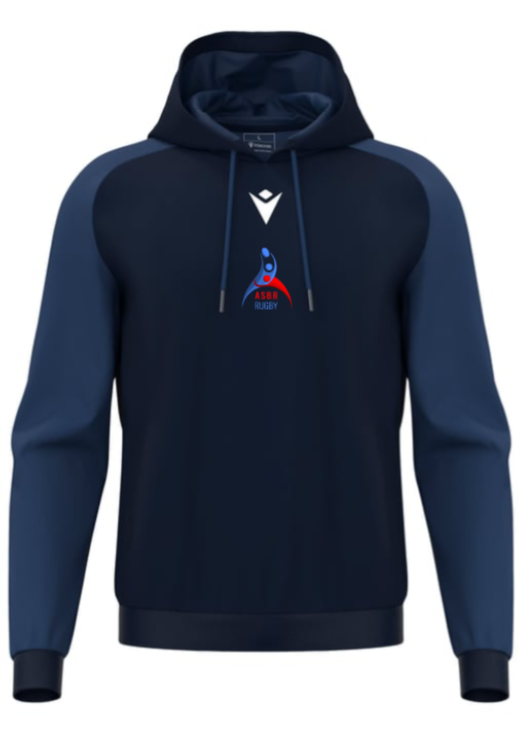 Macron Sweat capuche horn navy avec logo floqué | Image 1