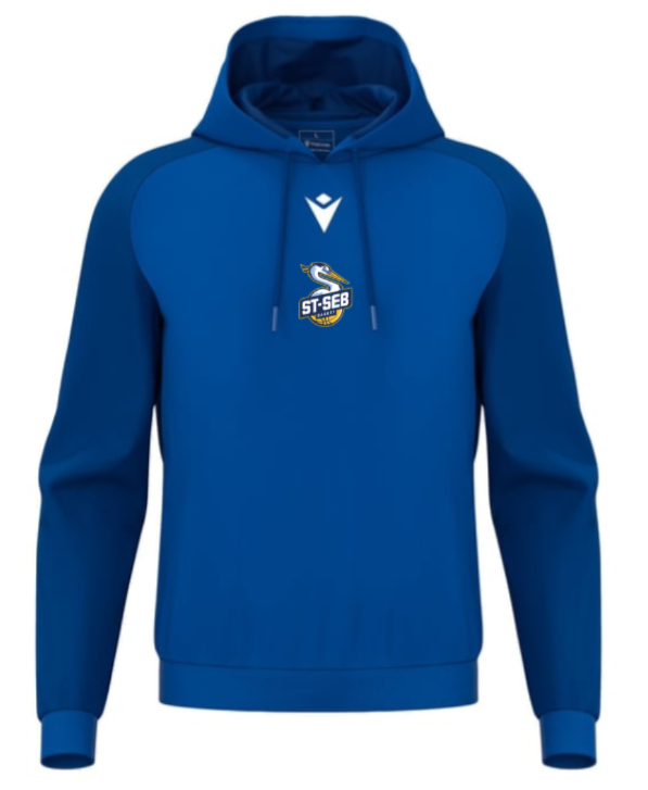 Macron Sweat horn bleu royal avec logo floqué | Image 1