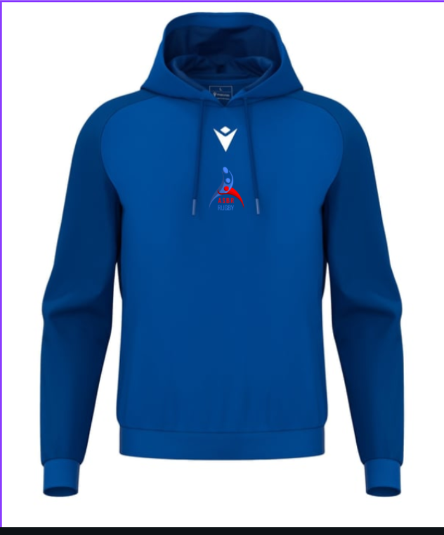 Macron Sweat capuche horn royal avec logo floqué | Image 1