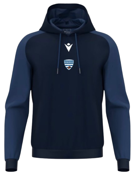 Macron Sweat capuche horn navy avec écusson | Image 1