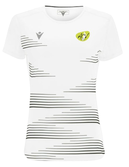 Macron Maillot féminin irma blanc, logo floqué, écriture dos | Image 1