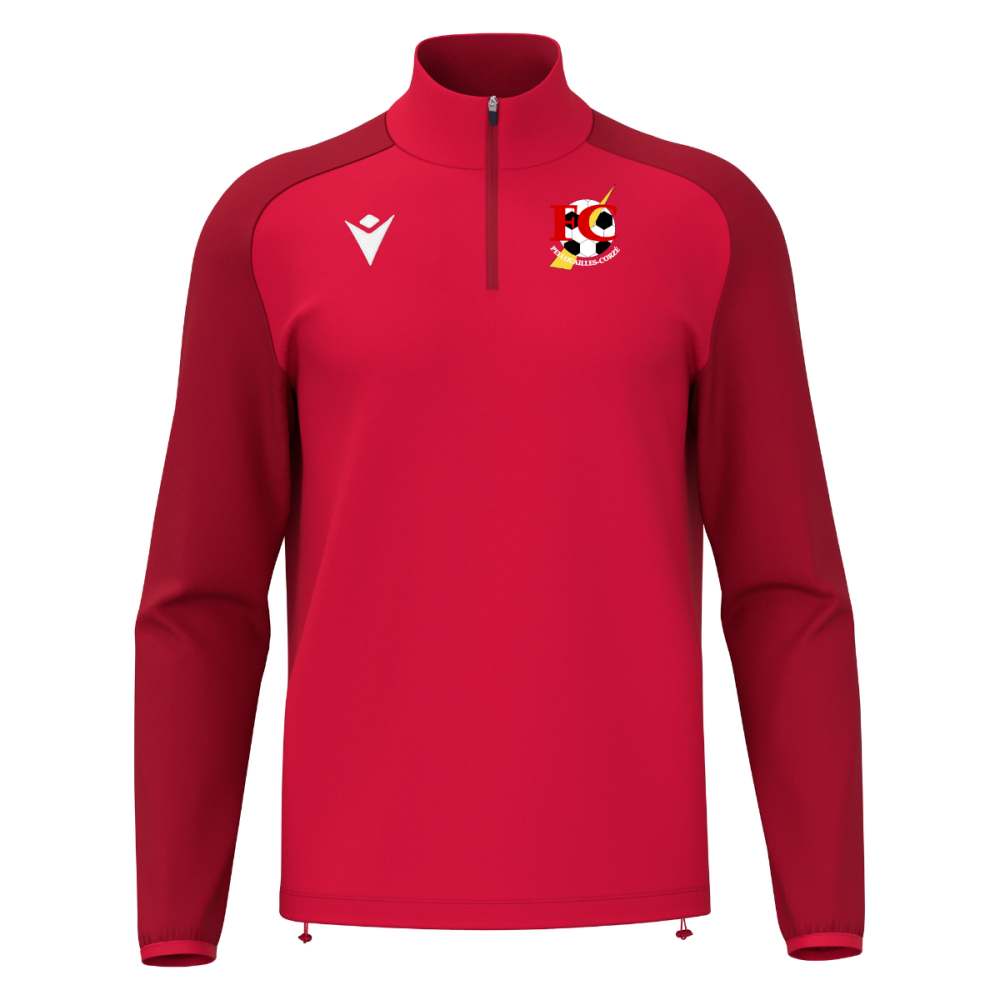 Macron Sweat isen 1/4 zip rouge logo s | Image 1