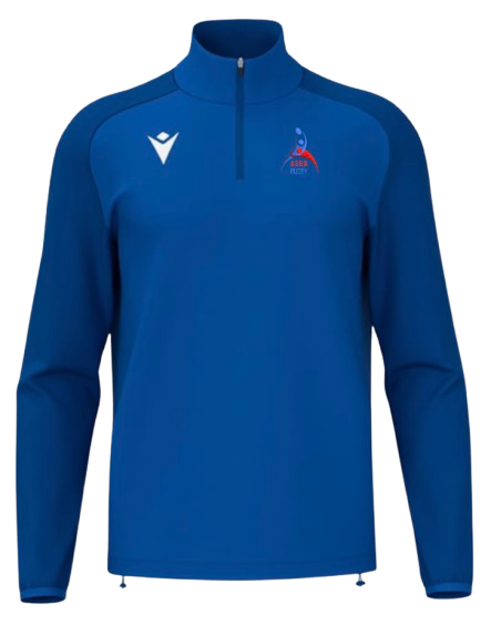 Macron Sweat 1/4 zip isen royal avec logo floqué | Image 1