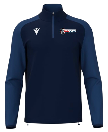 Macron Sweat 1/4 zip homme isen navy avec logo floqué | Image 1