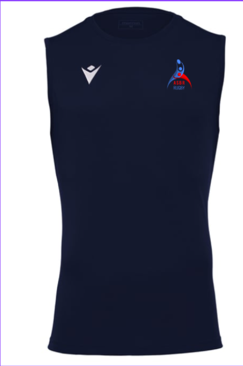 Macron Maillot sans manches kesil navy avec logo floqué | Image 1