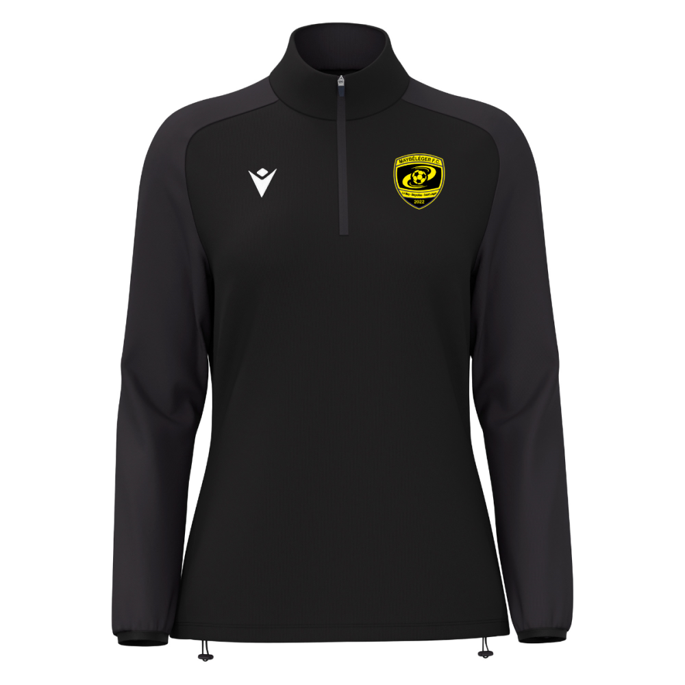Macron Sweat 1/4 zip femme lena noir logo brodé | Image 1