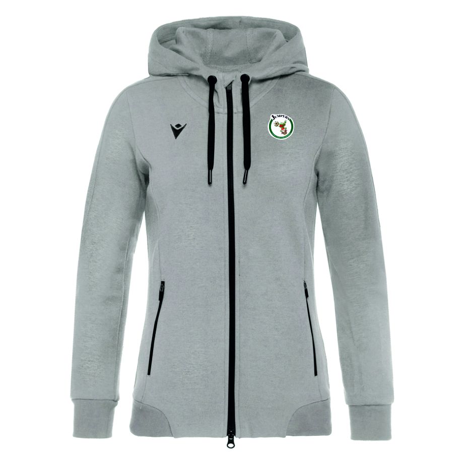 Macron Felpa donna grigia zip e cappuccio | Immagine 1