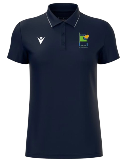 Macron Polo féminin melody navy avec logo brodé | Image 1