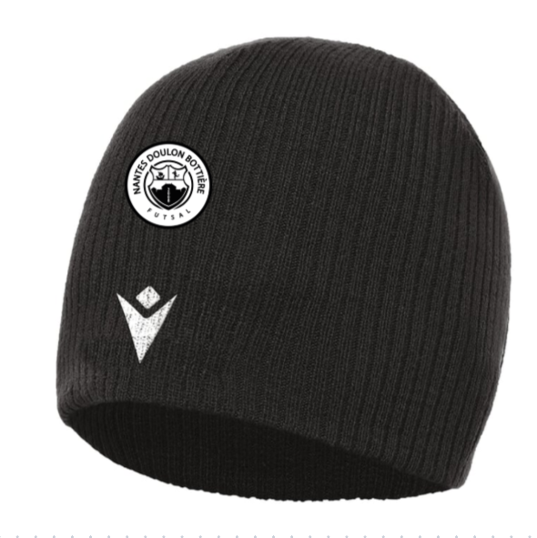 Macron Bonnet metel noir avec logo brodé | Image 1