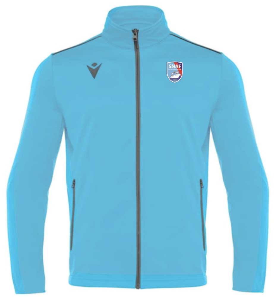 Macron Veste de sortie nemesis bleu ciel avec écusson | Image 1