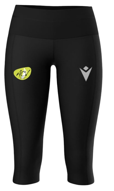 Macron Legging 3/4 femme nen noir avec logo floqué | Image 1